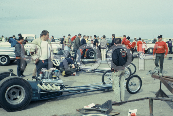 71-79 Dragster Staging-Bakersfield 1965